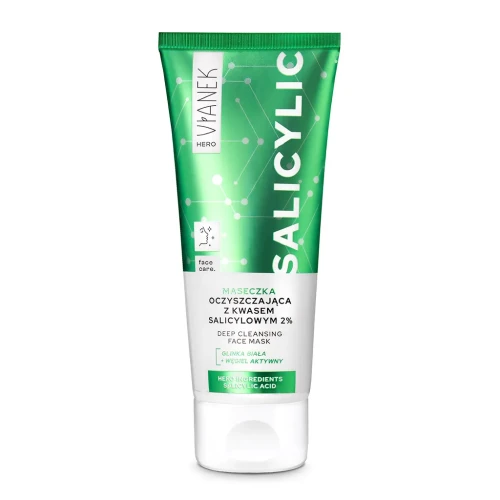 Maseczka oczyszczająca z kwasem salicylowym 2% 75 ml - Vianek HERO