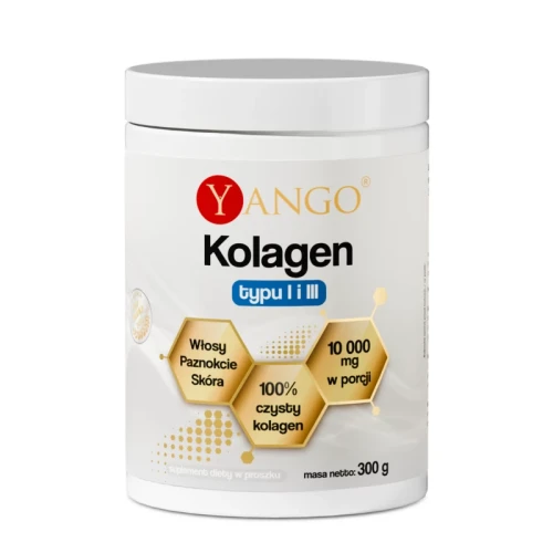 Kolagen rybi typu I i III proszek 300 g - Yango