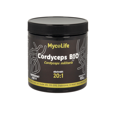 Cordyceps BIO ekstrakt 20:1 proszek 100 g - MycoLife