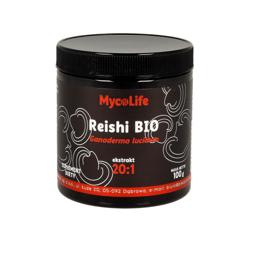 Reishi BIO ekstrakt 20:1 proszek 100 g - MycoLife