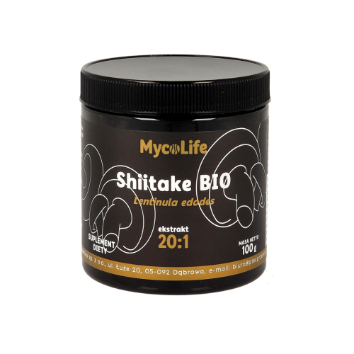 Shiitake BIO ekstrakt 20:1 proszek 100 g - MycoLife