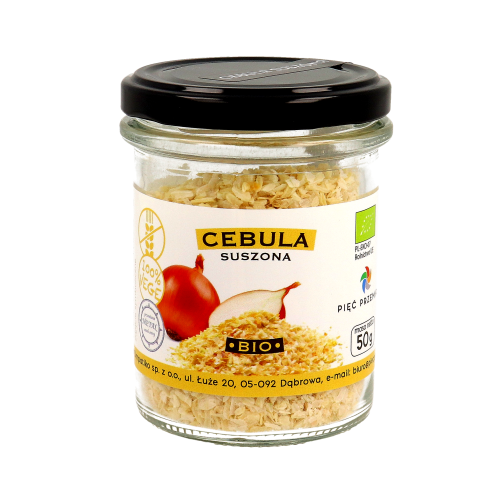 Cebula suszona BIO bezglutenowa 50 g - Pięć Przemian