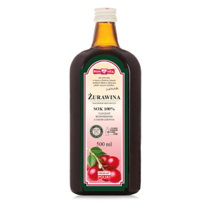 Sok żurawina błotna 100% bez cukru 500 ml - Polska Róża