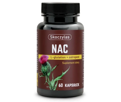 NAC L-glutation Ostropest 60 kapsułek - Skoczylas