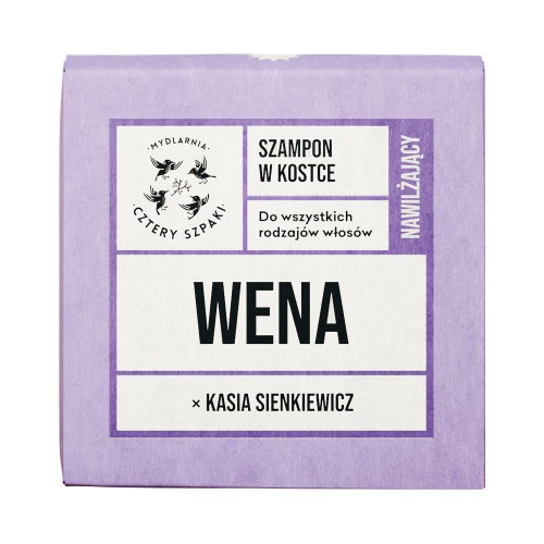 Nawilżający szampon w kostce Wena 75 g - Cztery Szpaki x Kasia Sienkiewicz