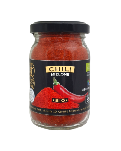 Chili mielone bezglutenowe BIO w słoiczku 85 g - Pięć Przemian
