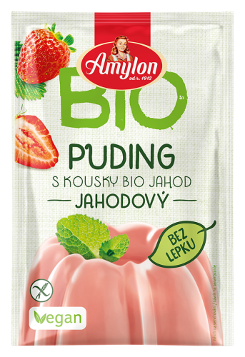 Budyń truskawkowy bezglutenowy BIO 40 g - Amylon