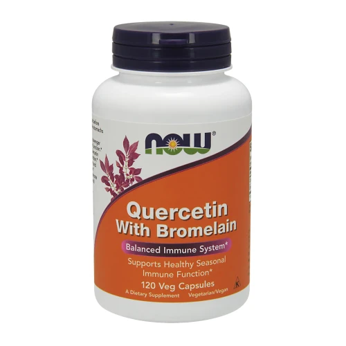 Kwercetyna i Bromelaina (Quercetin with Bromelain) 120 kapsułek - Now