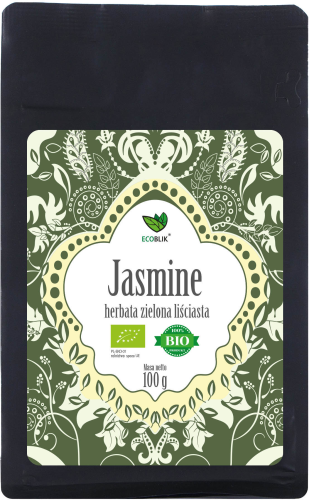 EcoBlik Herbata zielona Jasmine EKO 100 g - Aliness