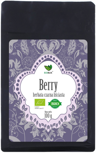 EcoBlik Herbata czarna Berry liściasta EKO 100 g - Aliness