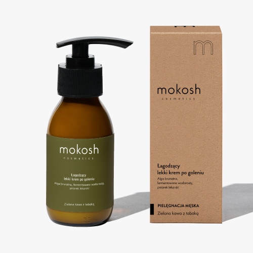 Łagodzący lekki krem po goleniu Zielona Kawa z Tabaką 90 ml - Mokosh