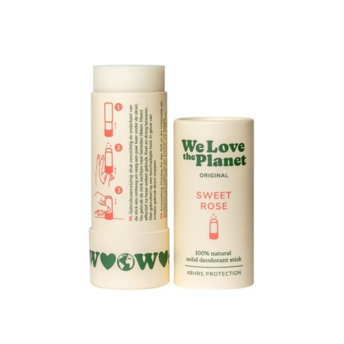 Dezodorant w sztyfcie Sweet Rose certyfikowany bez aluminium 40 g - We Love The Planet