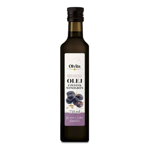 Olej z pestek winogron zimnotłoczony 250 ml - Olvita