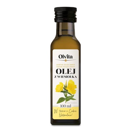 olej z wiesiołka.jpgOlej z wiesiołka zimnotłoczony 100 ml - Olvita