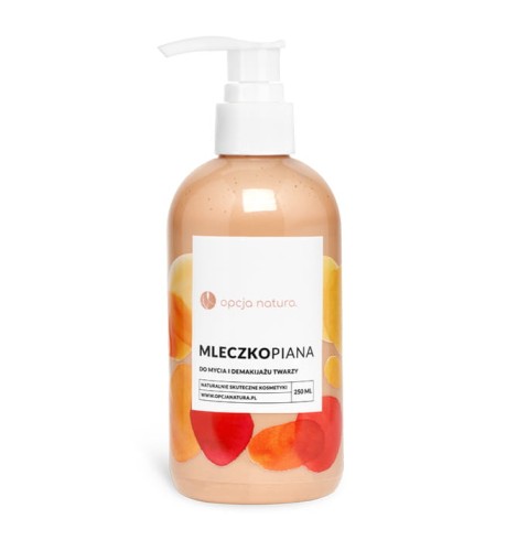 Mleczkopiana do mycia i demakijażu twarzy 250 ml - Opcja Natura