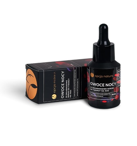 Serum Owoce Nocy 20 składnikowe serum do twarzy na noc 30 ml - Opcja Natura