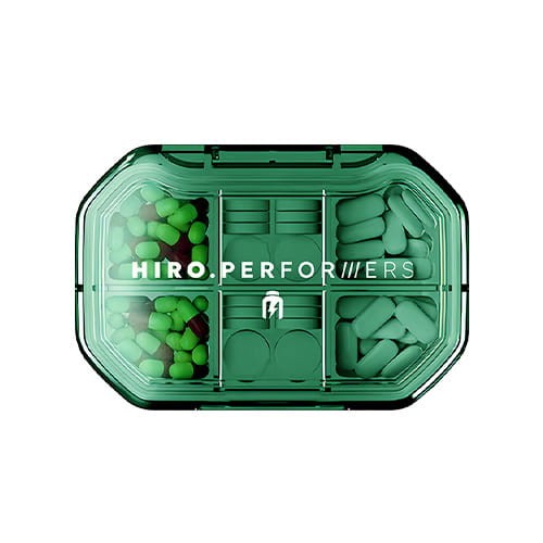 Pill Box Performers Green pojemnik na suplementy - Hiro.Lab