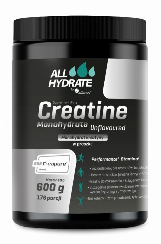 creatine.jpgAllHydrate Creatine Creapure® 600 g 176 porcji - Aliness