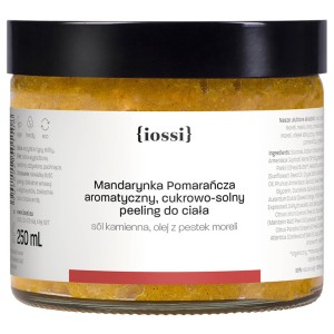 PRZECENA! (krótki termin) Mandarynka Pomarańcza Aromatyczny cukrowo-solny peeling do ciała 250 ml - iossi