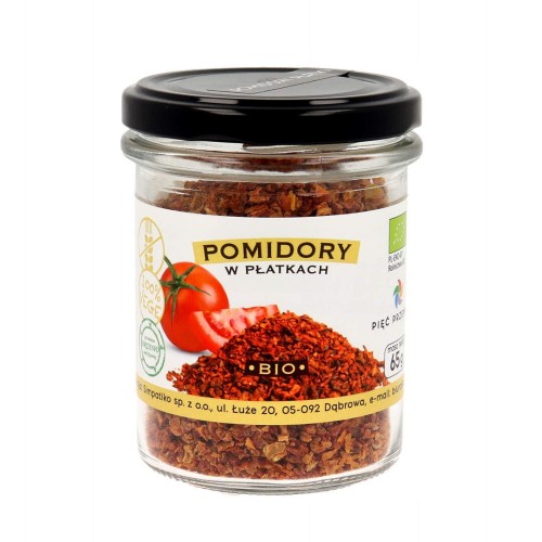 Pomidory w płatkach bezglutenowe 65 g - Pięć Przemian