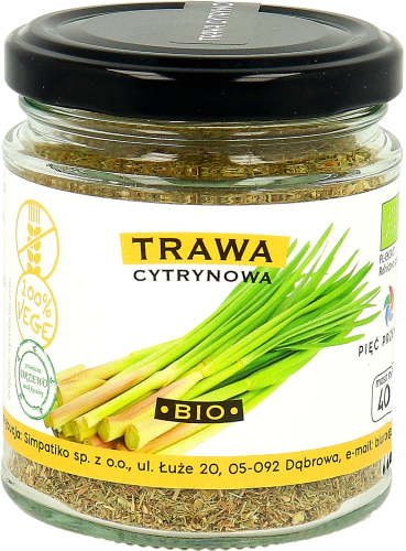 trawa.pngTrawa cytrynowa bezglutenowa BIO 40 g - Pięć Przemian