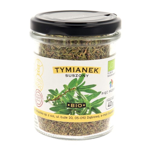 Tymianek suszony bezglutenowy BIO 40 g - Pięć Przemian