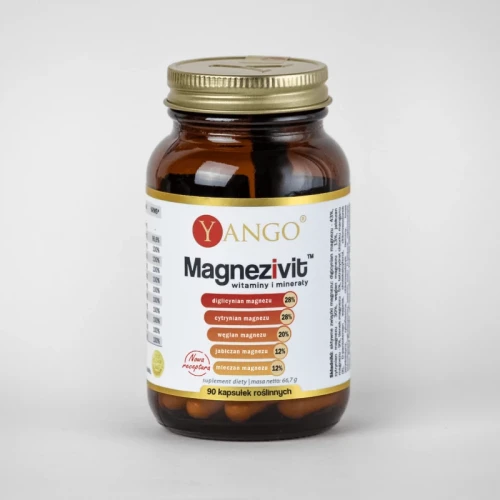 Magnezivit™ witaminy i minerały 90 kapsułek roślinnych - Yango