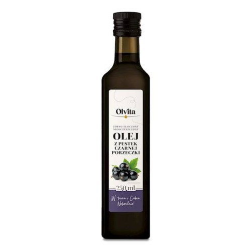 Olej z pestek czarnej porzeczki zimnotłoczony 250 ml - Olvita