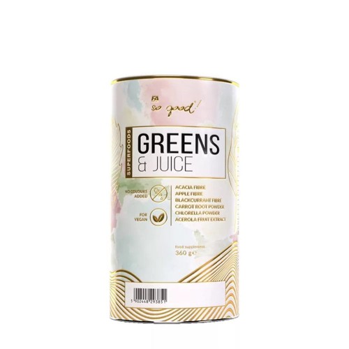 Błonnik Greens & Juice (smak cytrynowy) 360 g - So Good!