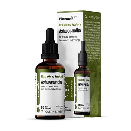 Ashwagandha ekstrakty w kroplach 30 ml - PharmoVit