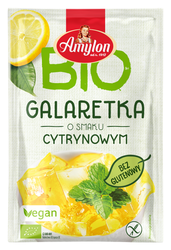 Galaretka o smaku cytrynowym bezglutenowa BIO 40 g  - Amylon