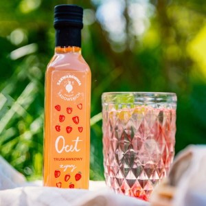 PRZECENA! (krótki termin) Ocet truskawkowy 250 ml - Pasieki Rodziny Sadowskich