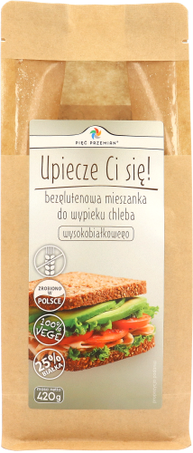 Mieszanka do wypieku chleba wysokobiałkowego bezglutenowa 420 g - Pięć Przemian