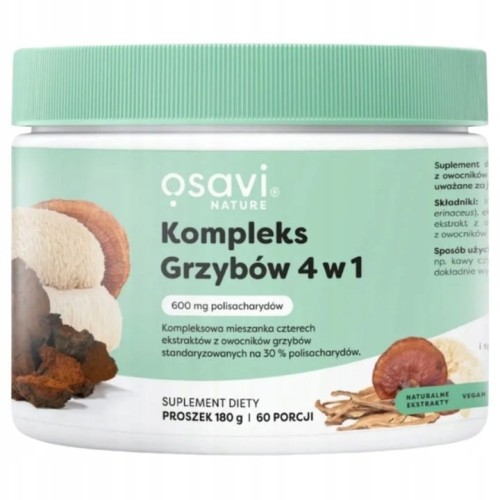 Kompleks Grzybów 4 w 1 w proszku - 180 g - Osavi