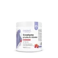 Kreatyna, grzyby & różeniec, smak wiśnia z truskawką proszek 300 g - Osavi