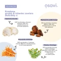 Kreatyna, grzyby & różeniec, smak wiśnia z truskawką proszek 300 g - Osavi