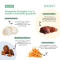 Kompleks Grzybów 4 w 1 w proszku - 180 g - Osavi