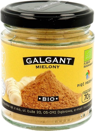 Przyprawa Galgant bezglutenowa BIO 70 g - Pięć Przemian