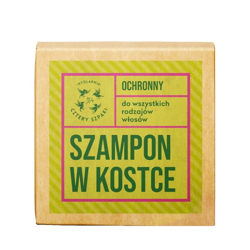 Szampon w kostce ochronny Leśna Róża 75 g - Cztery Szpaki