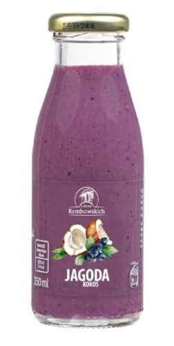 Smoothie jagoda kokos 250 ml - Z Domu Rembowskich
