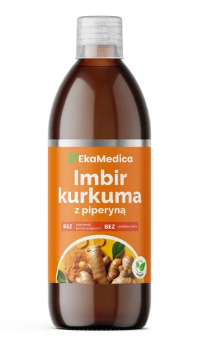 Imbir Kurkuma z Piperyną 500 ml - EkaMedica