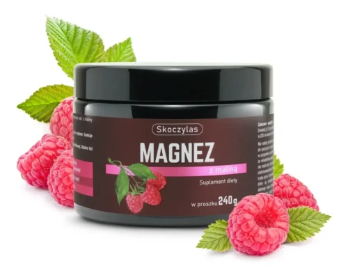 Magnez z maliną proszek 240 g - Skoczylas