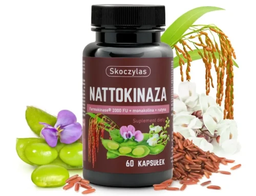 Nattokinaza Fermokinase® 2000 FU + monakolina + rutyna 60 kapsułek - Skoczylas