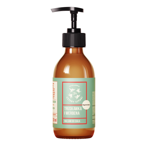Balsam do ciała regenerujący Truskawka Werbena 200 ml - Cztery Szpaki
