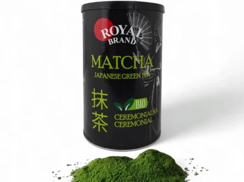 Herbata zielona matcha japońska ceremonialna BIO puszka 100 g - Royal Brand