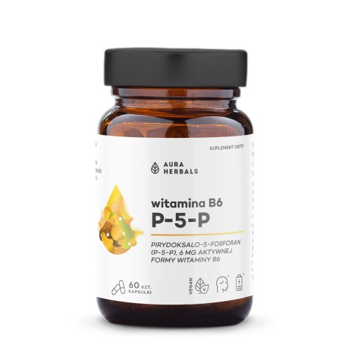 Witamina B6 P-5-P 6 mg - 60 sztuk w kapsułkach - Aura Herbals