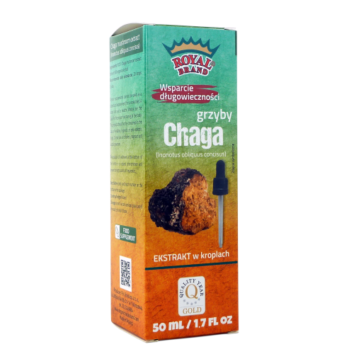 Grzyby Chaga ekstrakt w kroplach 50 ml - Royal Brand