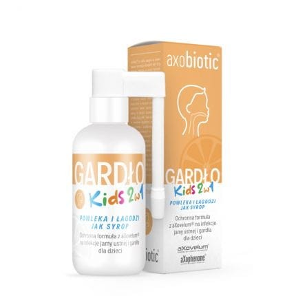 Axobiotic GARDŁO Kids 2w1 powlekający spray dla dzieci 30 ml - Nano-Tech