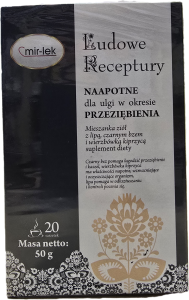 PRZECENA! (krótki termin) Ludowe Receptury Napotne dla ulgi w okresie przeziębienia - 20 saszetek - Mir-Lek
