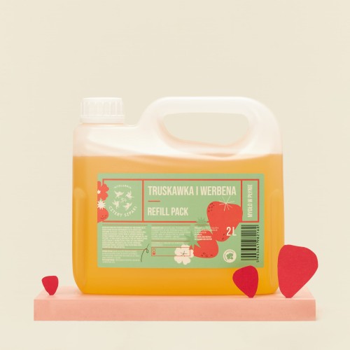 Mydło w płynie Truskawka i Werbena refill pack 2 l - Cztery Szpaki